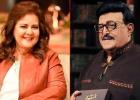 الفنان سمير غانم وزجته الفنانة دلال عبد العزيز