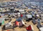 مخيم للنازحين في قطاع غزة