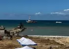 لسان بحري على شاطئ غزة لاستقبال المساعدات بحراً