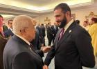 الرئيس الفلسطيني محمود عباس والسوري الشرع