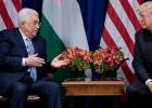 الرئيس الفلسطيني محمود عباس ونظيرة الأمريكي دونالد ترامب