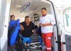 الاجلاء الطبي من مستشفى التأهيل الطبي التابع لجمعية الهلال الاحمر الفلسطيني