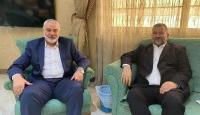 اسماعيل هنية رئيس المكتب السياسي لحركة حماس ونائبه صالح العاروري