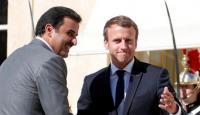 الرئيس الفرنسي إيمانويل ماكرون وأمير قطر تميم بن حمد آلي ثاني