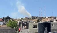 الدخان يتصاعد من منزال الطوباسي في جنين