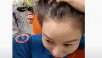 رائدة فضاء توثق عملية غسل شعرها في فيديو