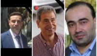 في الوسط الوالد الدكتور فرج أبو ريا وعلى يمينه المهندس ماهر ويساره نجله الدكتور الصيدلي نادر