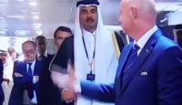 أمير قطر ورئيس الفيفا وماكرون