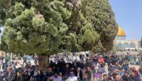 خلال صلاة الجمعة في المسجد الاقصى اليوم
