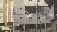 المبنى الذي سقط عليه صاروخ سرايا القدس