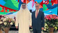 السفير منتصر أبو زيد مع نظيره السعودي خلال الاحتفال باليوم الوطني للسعودية