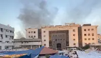 مستشفى الشفاء في مدينة غزة بتاريخ 8 نوفمبر 2023. © رويترز