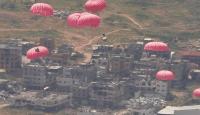 اسقاط النساعدات فوق شمال غزة
