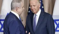 الرئيس الأمريكي جو بايدن وبنيامين نتنياهو رئيس الوزراء الإسرائيلي