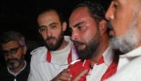 جانب من انتشال جثامين مسعفي الهلال الأحمر الفلسطيني