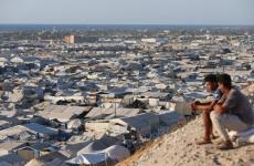 خيام النازحين في خبن يونس جنوب قطاع غزة