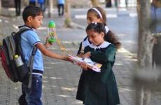 طلبة مدارس في فلسطين