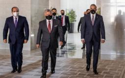 ملك الاردن والرئيس المصري ورئيس وزراء العراق