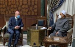 جانب من لقاء محمود الهباش مع شيخ الازهر أحمد الطيب