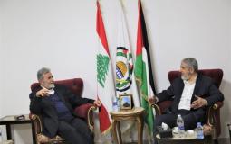خلال لقاء خالد مشعل مع زياد النخالة