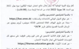 الاستعلام عن نتائج البكالوريا الجزائر