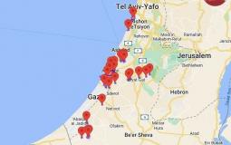 اطلاق رشقات صاروخية من غزة