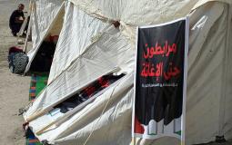 مخيمات إيواء داخل رفح الفلسطينية