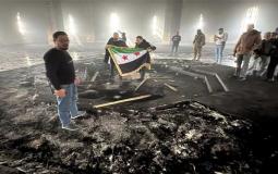 إشعال النيران في ضريح حافظ الأسد