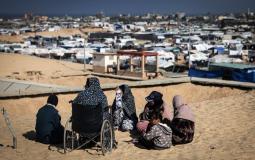 فلسطينيات نازحات