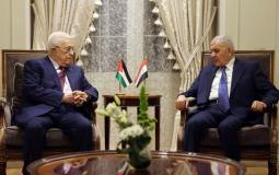 الرئيس الفلسطيني مع نظيره العراقي