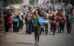 نزوح المواطنين من منازلهم في غزة