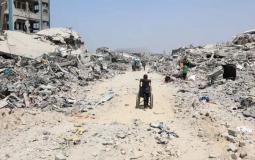 اثار الدمار في غزة