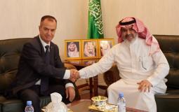 السفير منتصر أبو زيد مع نظيره السعودي فيصل بن حنيف القحطاني
