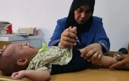 تطعيم الأطفال في غزة