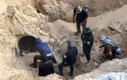 البحث عن جثث الرهائن