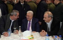 الرئيس محمود عباس ونائبه حسين الشيخ ومدير المخابرات ماجد فرج