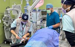 جانب من أول عملية قلب مفتوح في مستشفى القدس