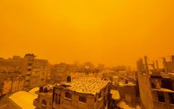 اجواء غزة خلال العاصفة الخماسينية