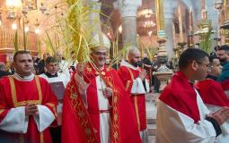 إقامة قداس أحد الشعانين في كنيسة القيامة بمدينة القدس - أرشيفية