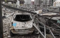 من الاضرار التي لحقت بالمصنع