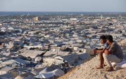 خيام النازحين في خبن يونس جنوب قطاع غزة