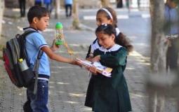 طلبة مدارس في فلسطين