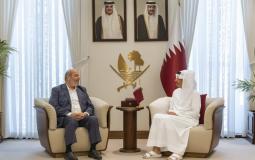 وزير الخارجية القطري وخليل الحية