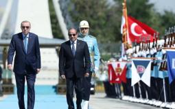 الرئيس التركي رجب طيب أردوغان خلال استقبال نظيره المصري عبدالفتاح السيسي