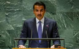 أمير قطر أمام الجمعية العامة للأمم المتحدة