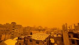 اجواء غزة خلال العاصفة الخماسينية