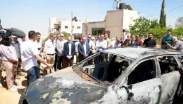 وفد دبلوماسي يطلع على أوضاع قرية كفر مالك ومعاناة الأهالي نتيجة اعتداءات المستعمرين- ارشيفية