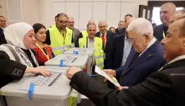 الرئيس محمود عباس خلال انتخابات حركة فتح