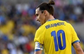 زلاتان إبراهيموفيتش لاعب منتخب السويد