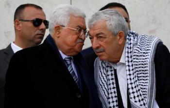 الرئيس الفلسطيني محمود عباس  رئيس حركة فتح ورئيس قائمتها الانتخابية محمود العالول